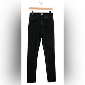 Toteme 27 faded black high rise skinny fit jeans